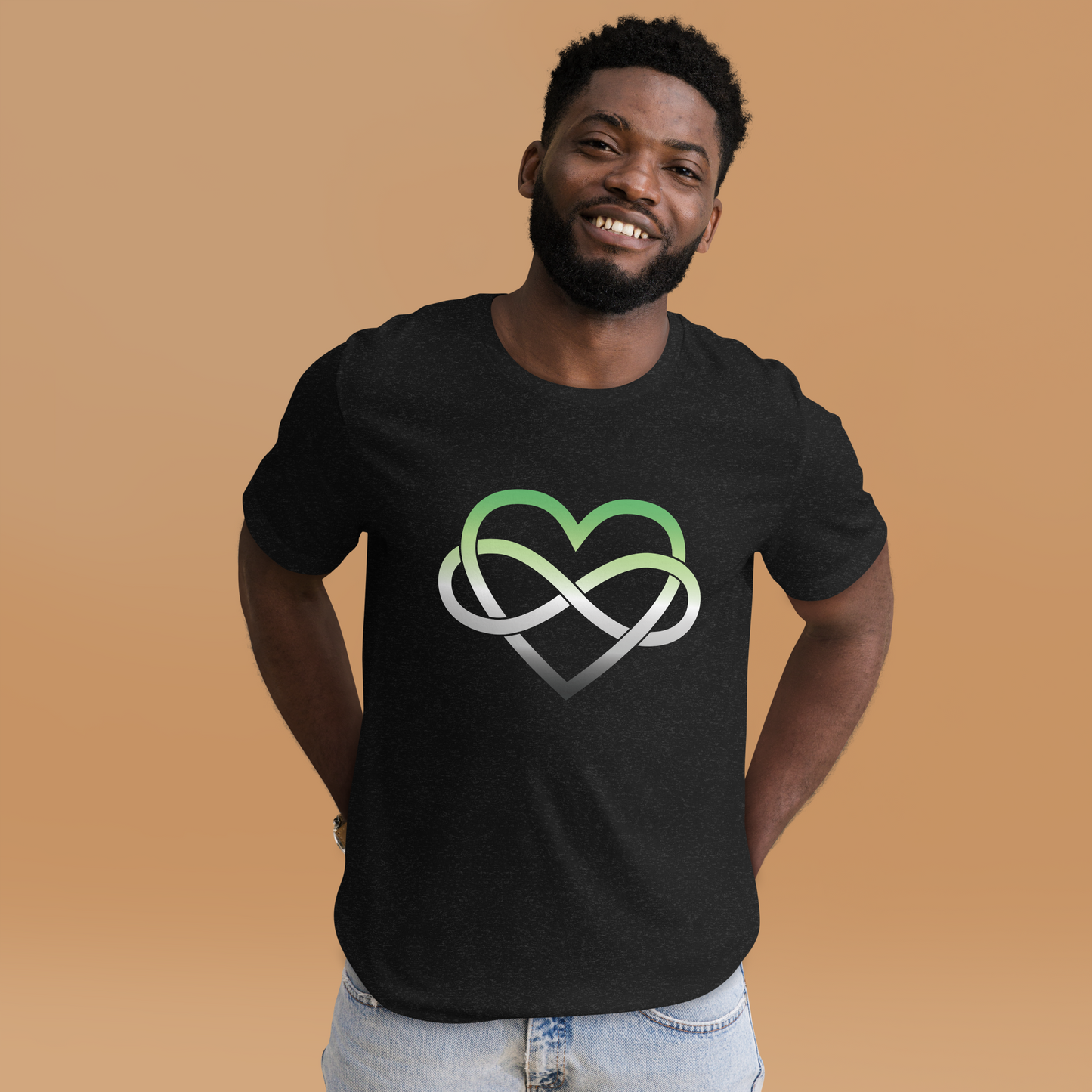 Polyamory Infinity Heart - Aromantic Unisex t-shirt