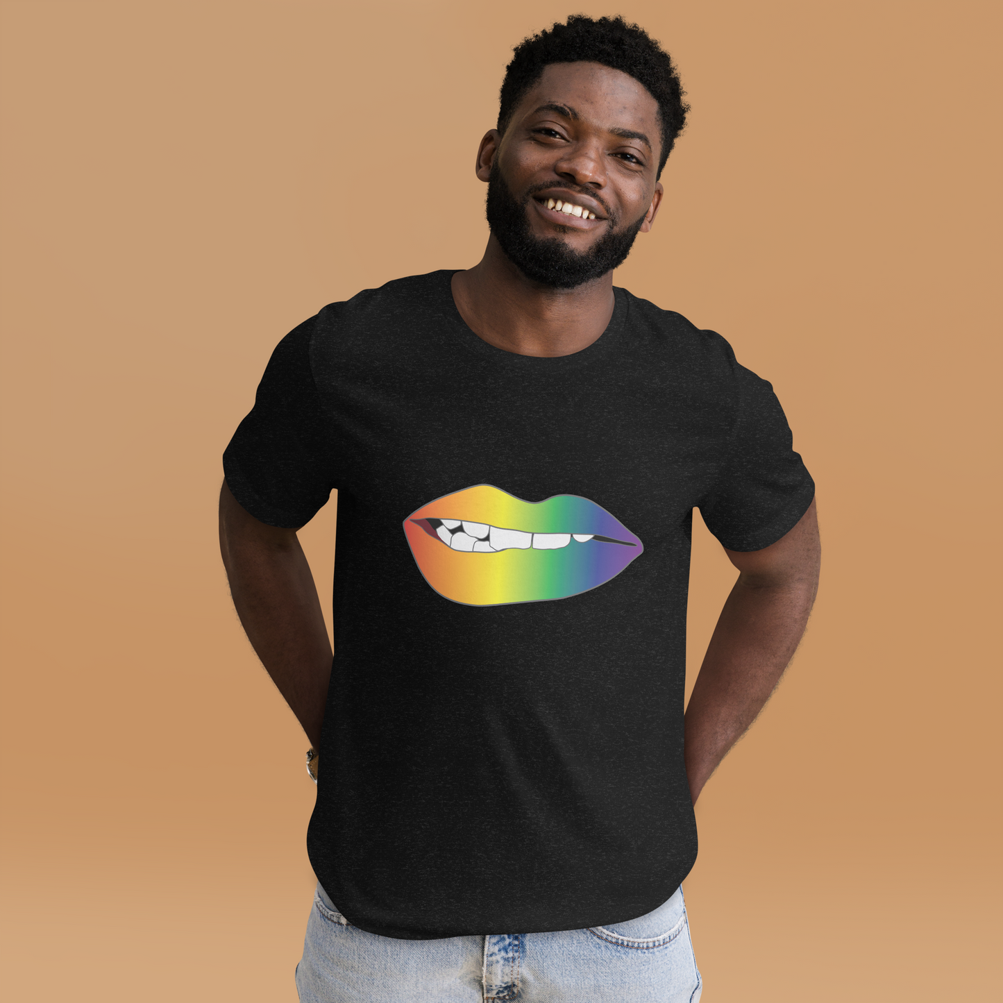 Biting Lips - Rainbow Pride - Gradient Unisex t-shirt