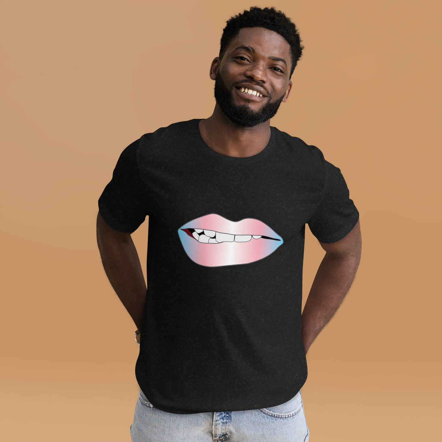 Biting Lips - Transgender Pride - Gradient Unisex t-shirt