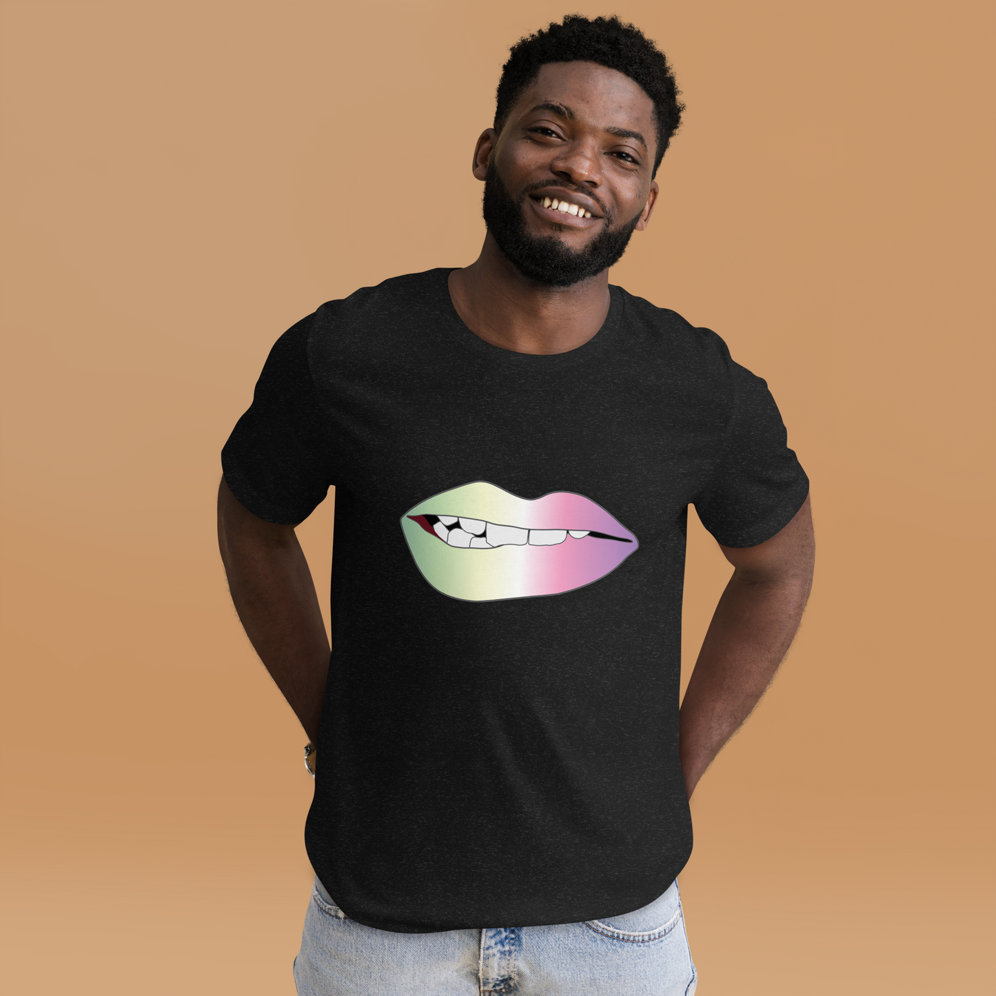 Biting Lips - Genderfae Pride - Gradient Unisex t-shirt