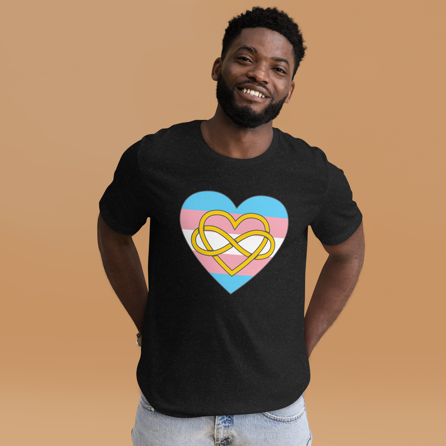 Polyamory Infinity Heart Trans Pride Unisex t-shirt