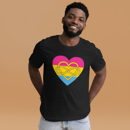 Polyamory Infinity Heart Pansexual Pride Unisex t-shirt