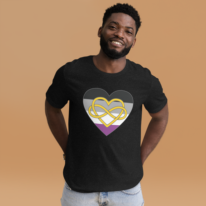 Polyamory Infinity Heart Asexual Pride Unisex t-shirt