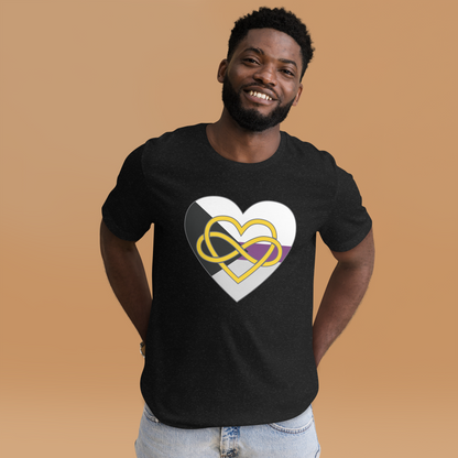 Polyamory Infinity Heart Demisexual Pride Unisex t-shirt