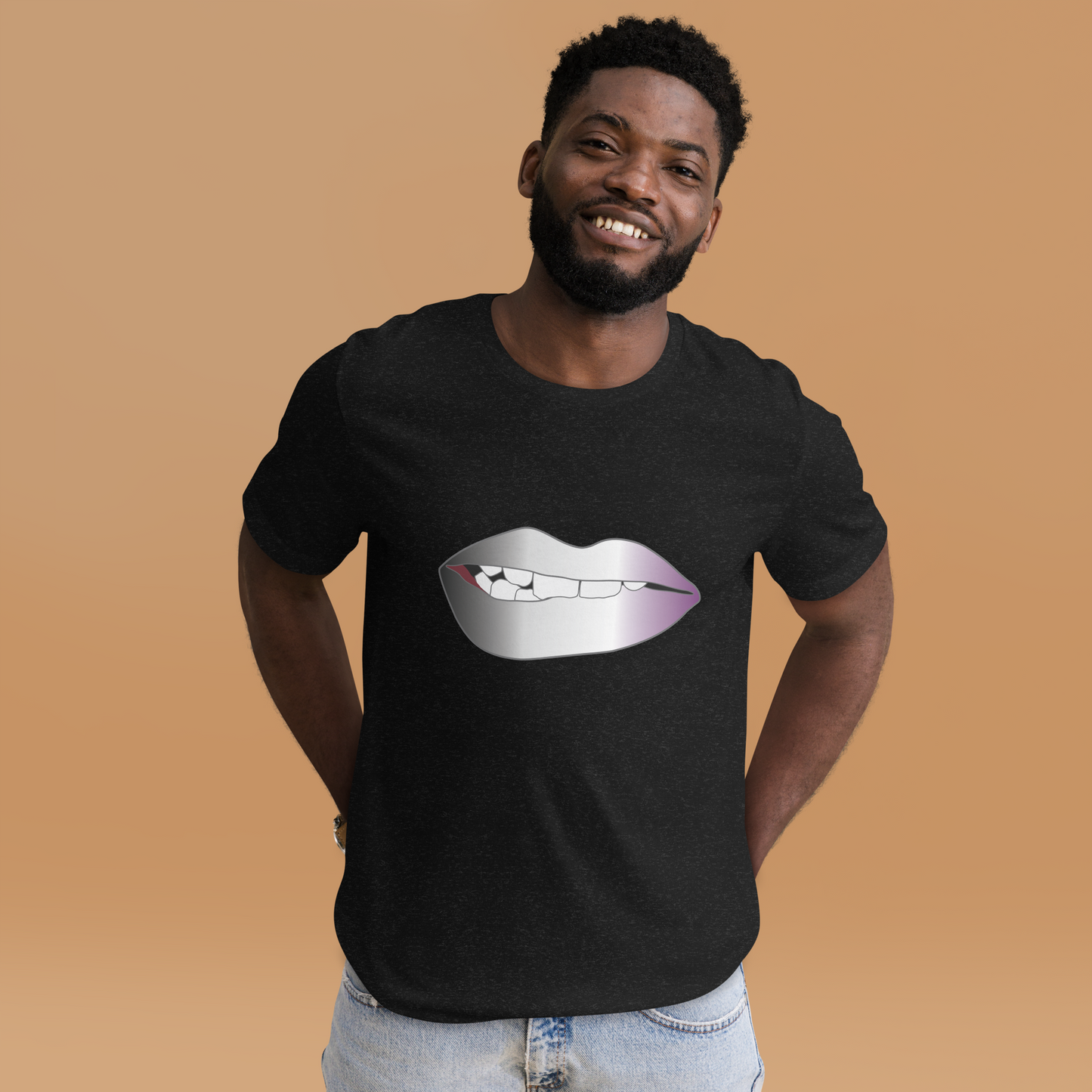 Biting Lips - Asexual/Demisexual Pride - Gradient Unisex t-shirt