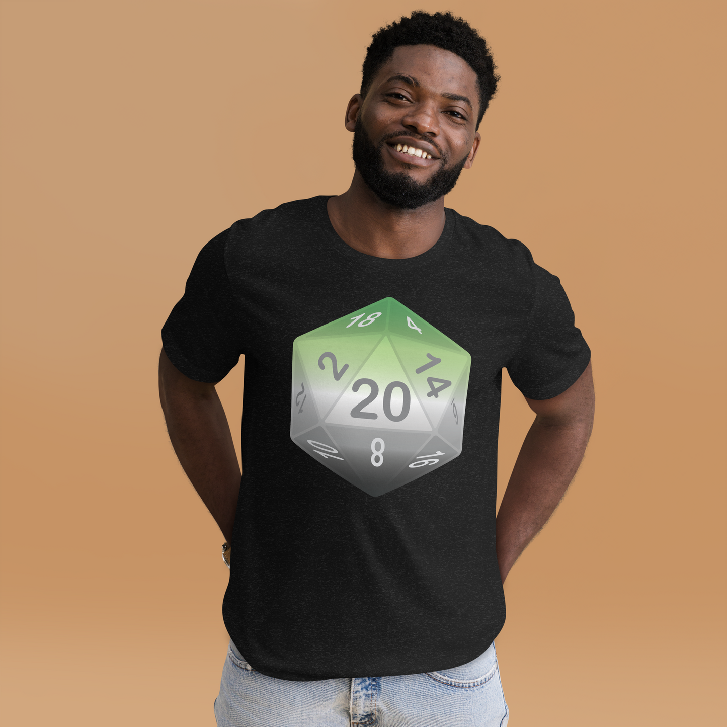 Pride Dice - Aromantic Unisex t-shirt