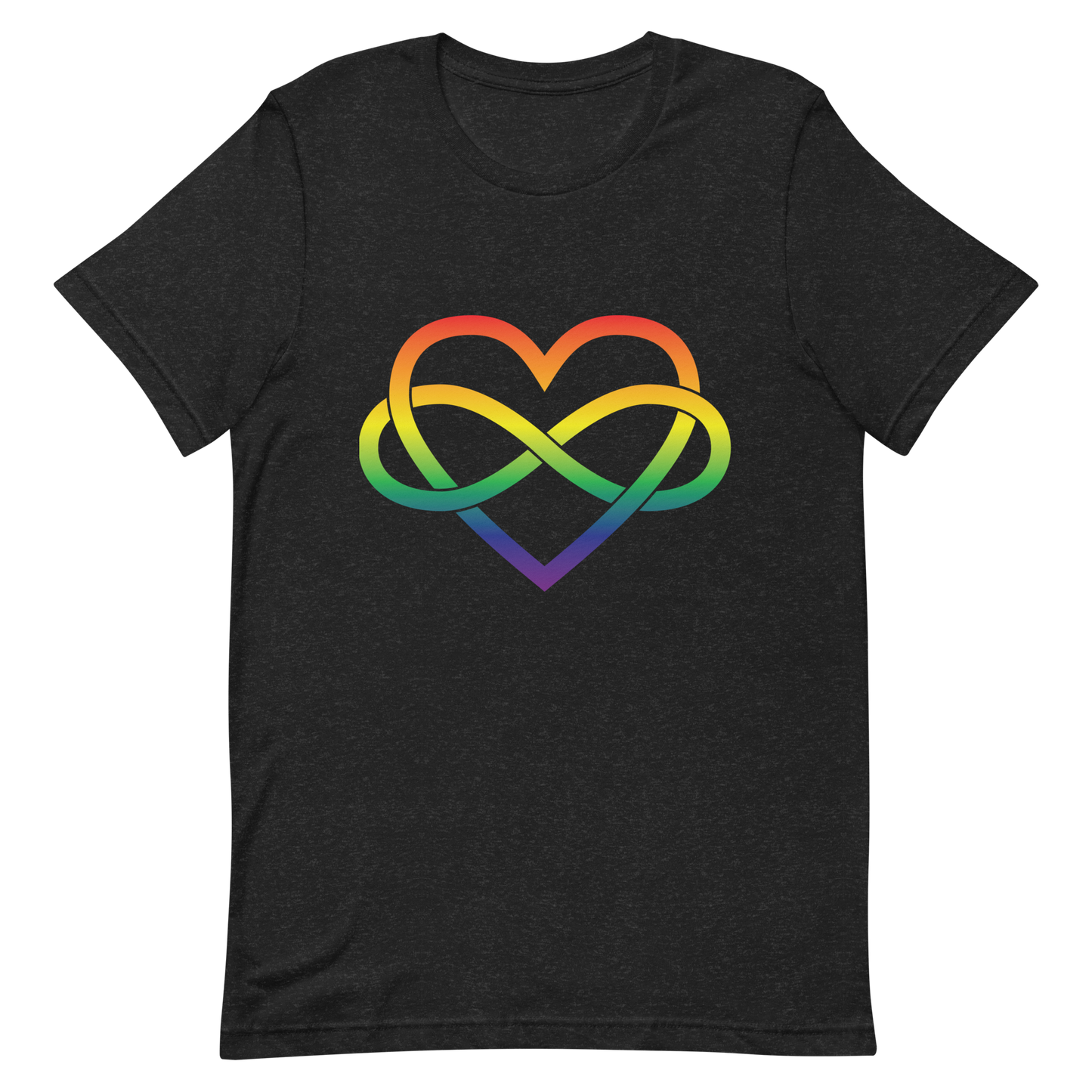 Polyamory Infinity Heart - Rainbow Unisex t-shirt