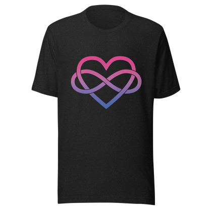 Polyamory Infinity Heart - Bisexual Unisex t-shirt