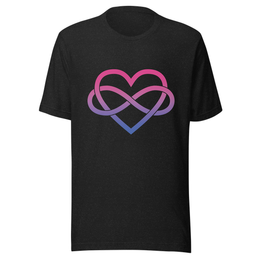 Polyamory Infinity Heart - Bisexual Unisex t-shirt