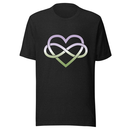 Polyamory Infinity Heart - Genderqueer Unisex t-shirt