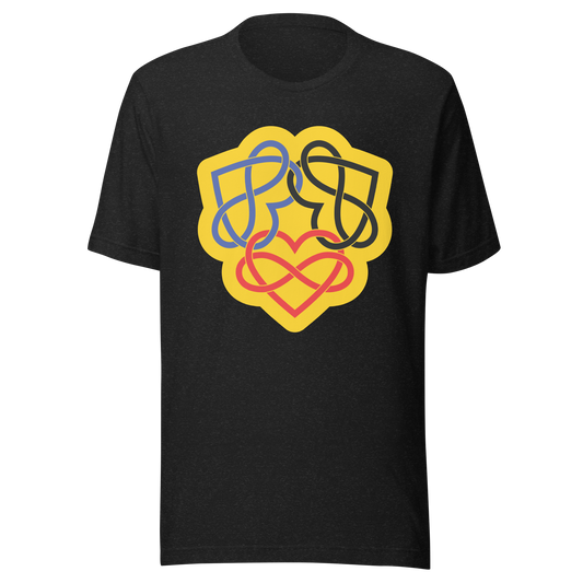 Poly Infinity Hearts Interlocked Unisex t-shirt