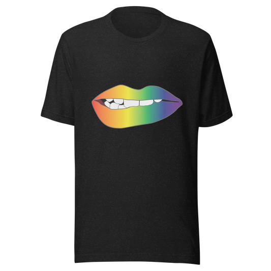 Biting Lips - Rainbow Pride - Gradient Unisex t-shirt