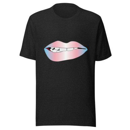 Biting Lips - Transgender Pride - Gradient Unisex t-shirt