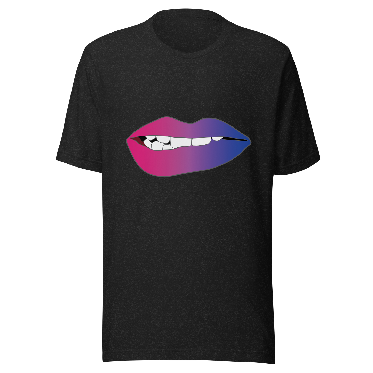 Biting Lips - Bisexual Pride - Gradient Unisex t-shirt