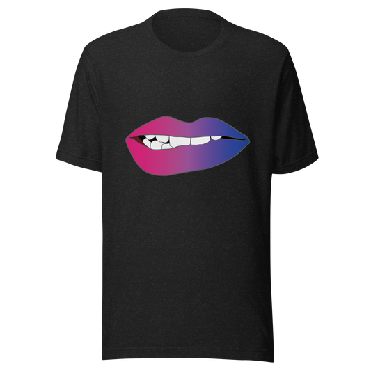 Biting Lips - Bisexual Pride - Gradient Unisex t-shirt