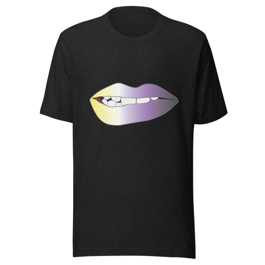 Biting Lips - Non-binary Pride - Gradient Unisex t-shirt