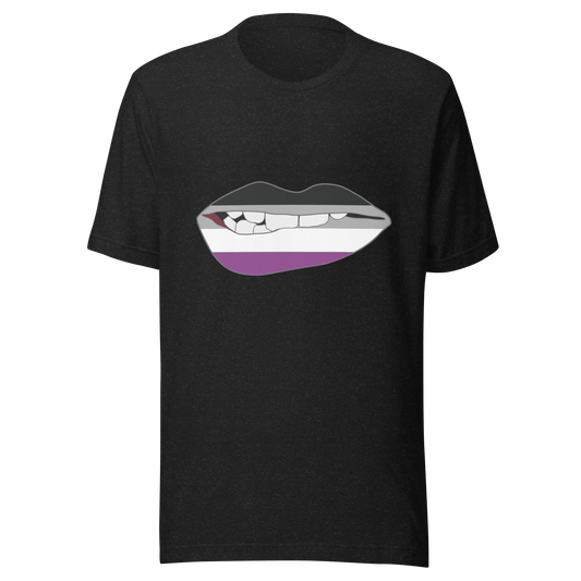 Biting Lips - Asexual Flag Unisex t-shirt