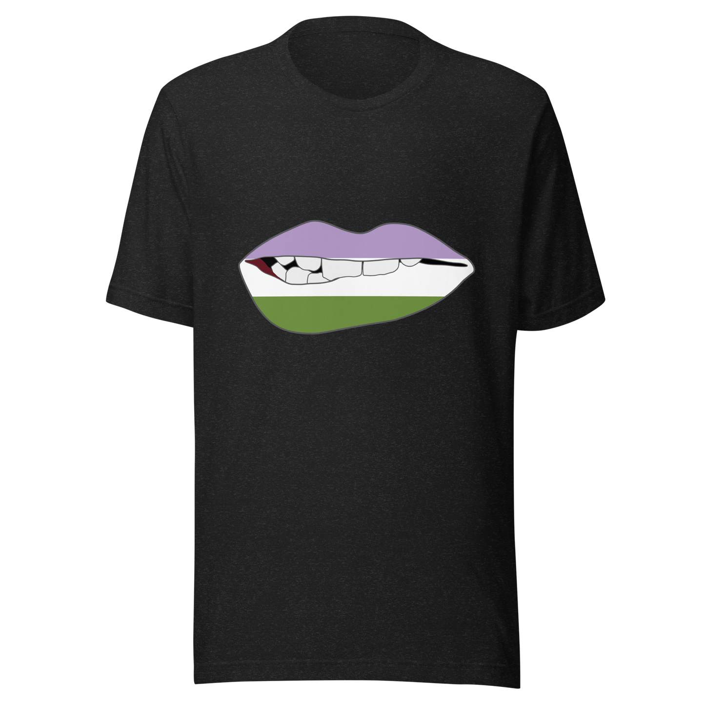 Biting Lips - Genderqueer Flag Unisex t-shirt