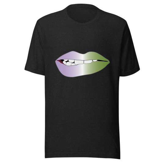 Biting Lips - Genderqueer Pride - Gradient Unisex t-shirt