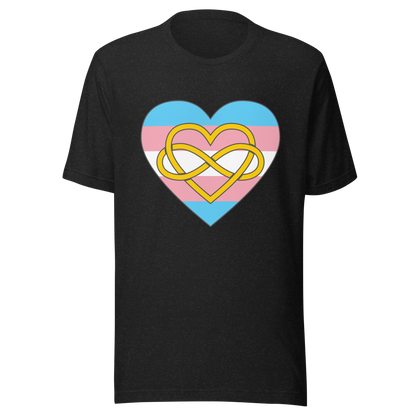 Polyamory Infinity Heart Trans Pride Unisex t-shirt