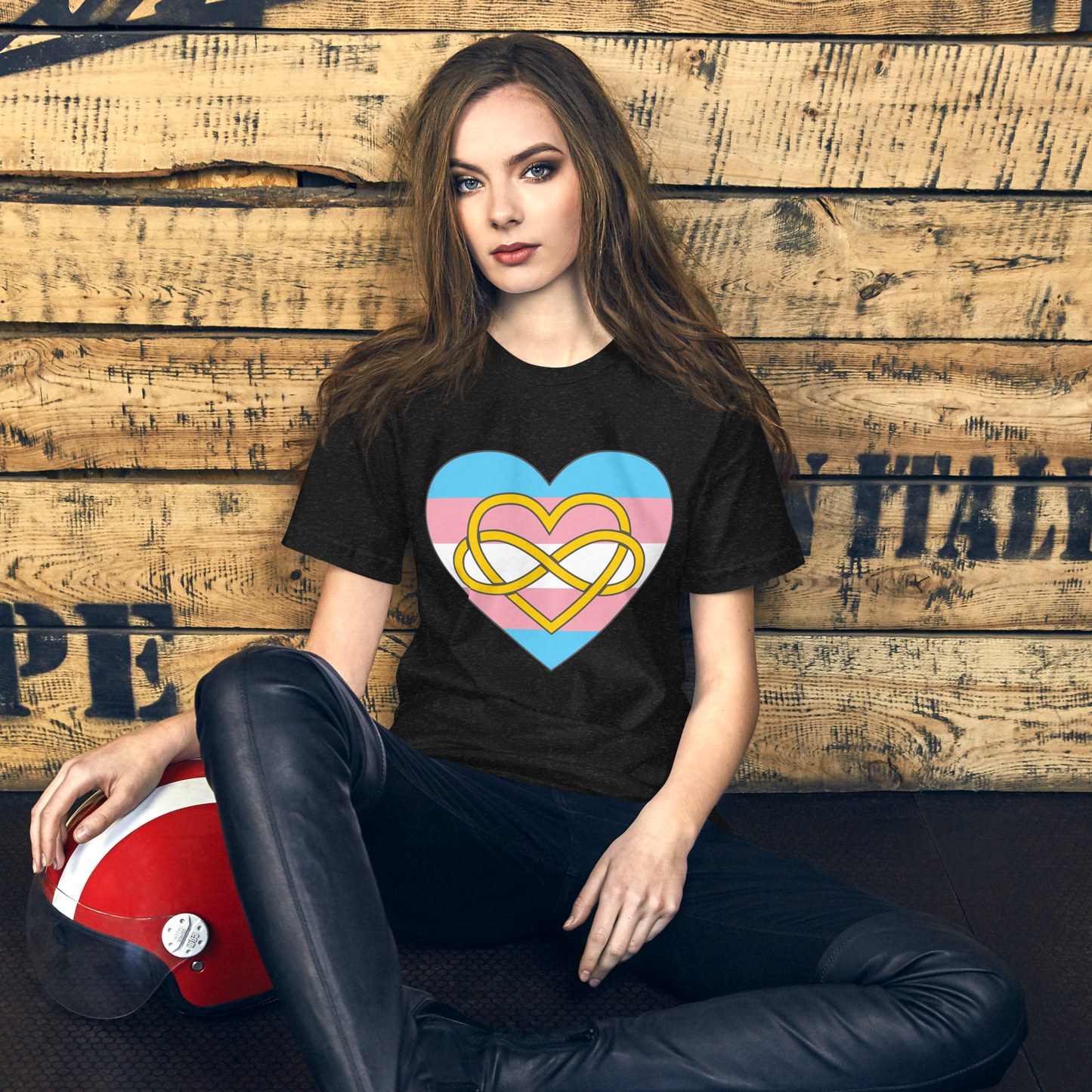 Polyamory Infinity Heart Trans Pride Unisex t-shirt