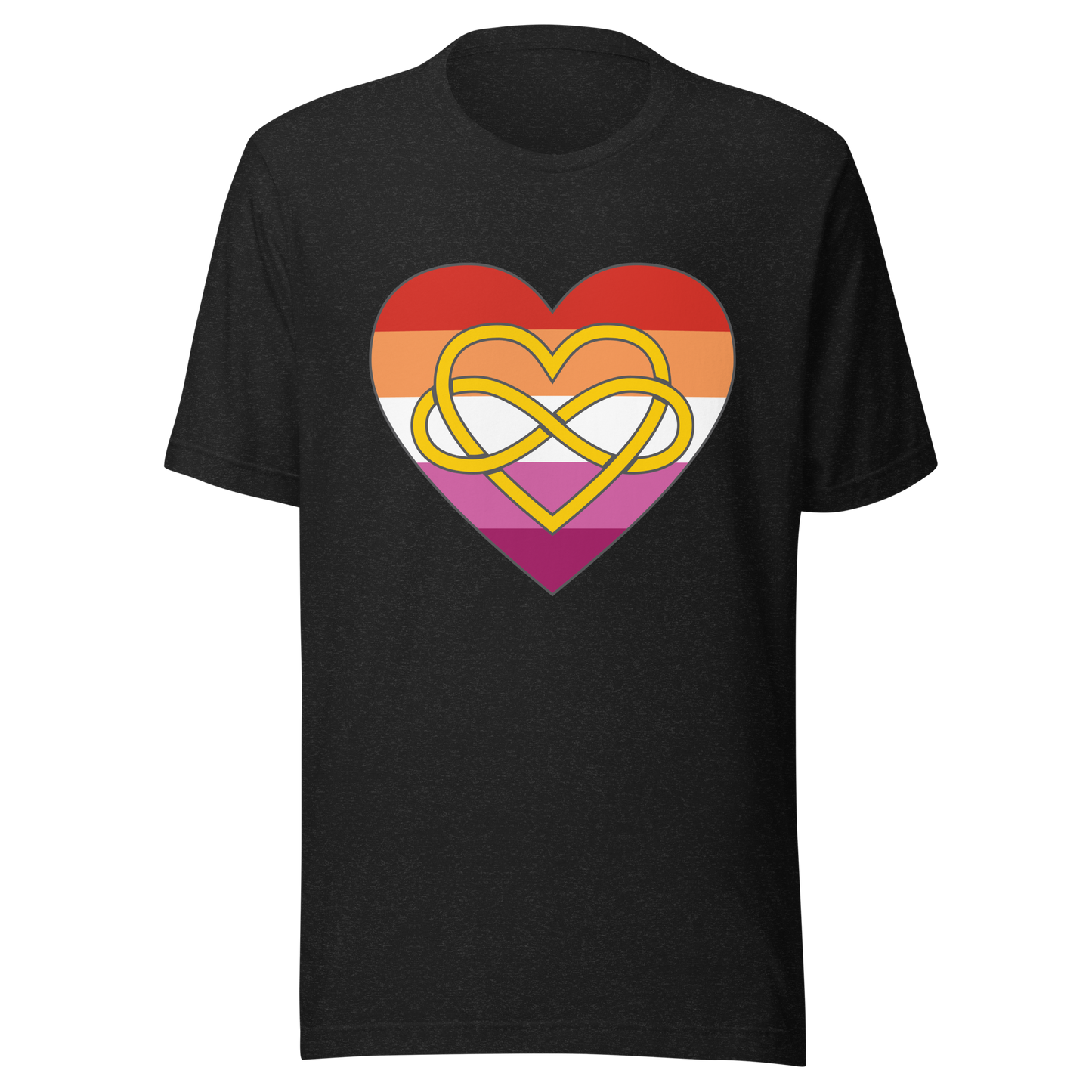 Polyamory Infinity Heart Lesbian Pride Unisex t-shirt