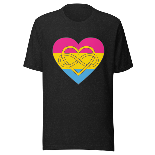 Polyamory Infinity Heart Pansexual Pride Unisex t-shirt