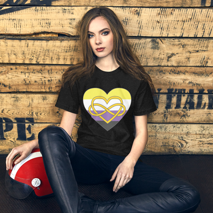 Polyamory Infinity Heart Non-binary Pride Unisex t-shirt