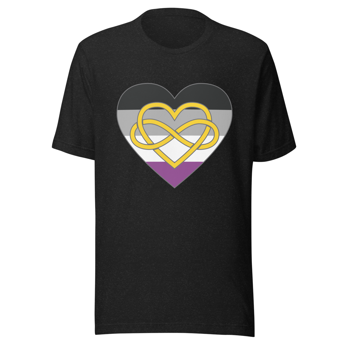 Polyamory Infinity Heart Asexual Pride Unisex t-shirt