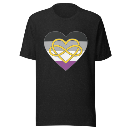 Polyamory Infinity Heart Asexual Pride Unisex t-shirt