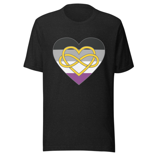 Polyamory Infinity Heart Asexual Pride Unisex t-shirt