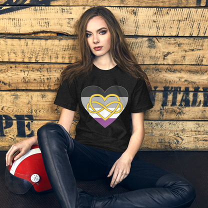 Polyamory Infinity Heart Asexual Pride Unisex t-shirt