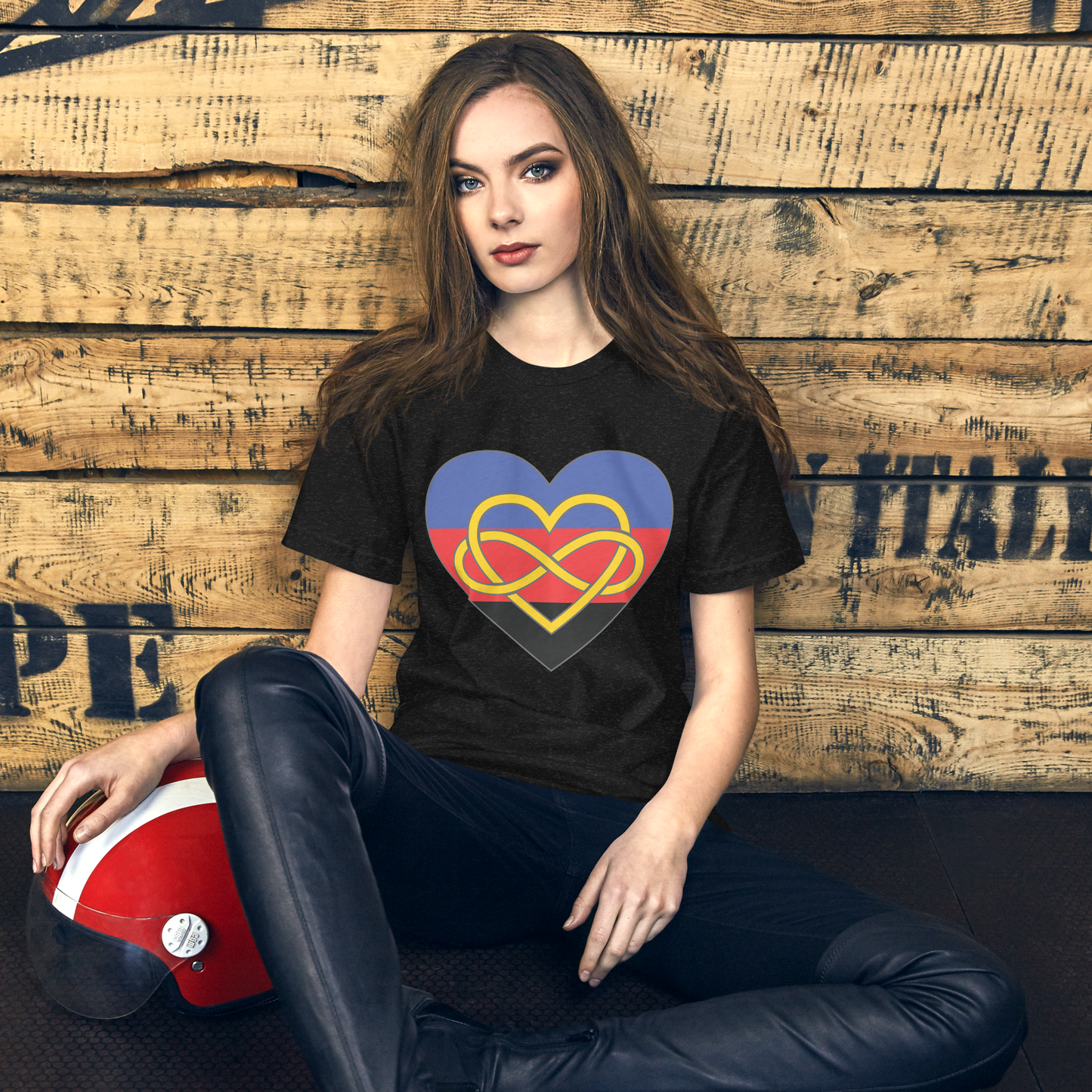 Polyamory Infinity Heart Pride Unisex t-shirt