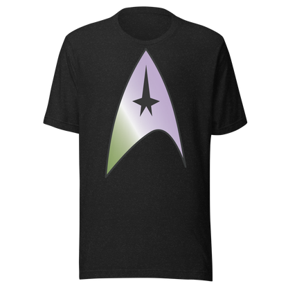 Starfleet Insignia - Genderqueer Pride Unisex t-shirt