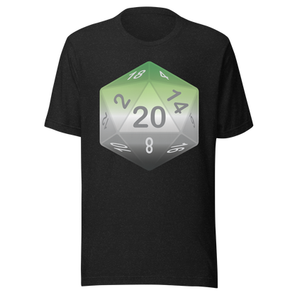 Pride Dice - Aromantic Unisex t-shirt