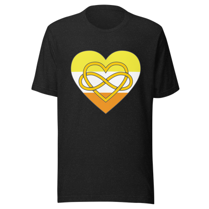 Polyamory Infinity Heart Maverique Pride Unisex t-shirt