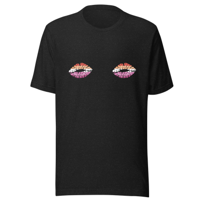 Lesbian Boob Kisses Unisex t-shirt