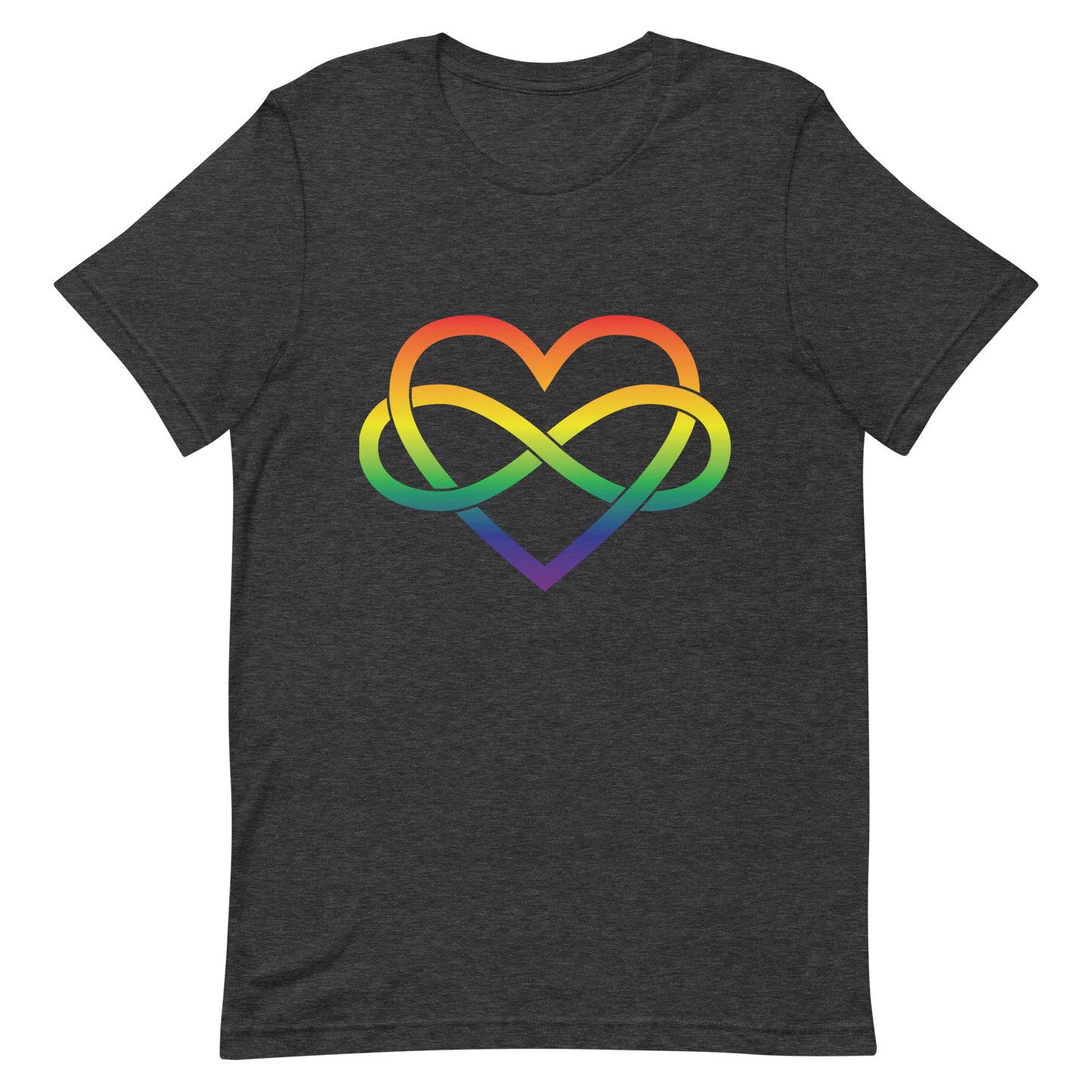 Polyamory Infinity Heart - Rainbow Unisex t-shirt