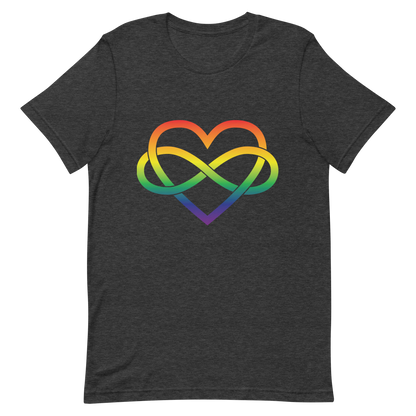 Polyamory Infinity Heart - Rainbow Unisex t-shirt