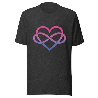 Polyamory Infinity Heart - Bisexual Unisex t-shirt