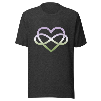 Polyamory Infinity Heart - Genderqueer Unisex t-shirt