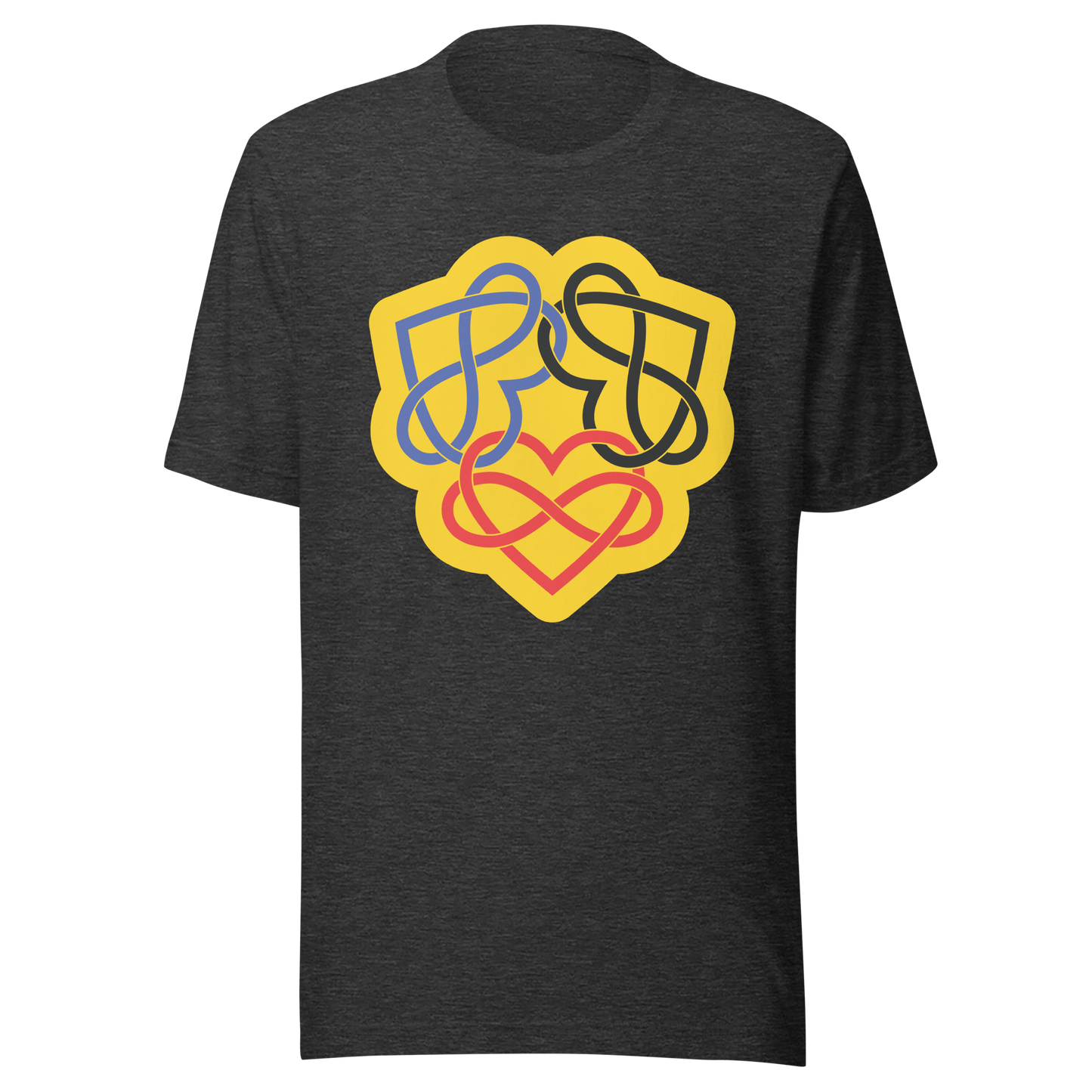 Poly Infinity Hearts Interlocked Unisex t-shirt