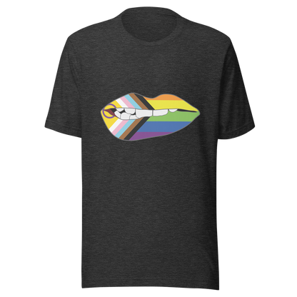 Biting Lips - Progress Pride Flag Unisex t-shirt