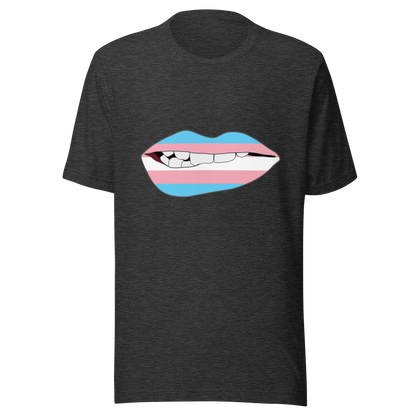 Biting Lips - Transgender Flag Unisex t-shirt