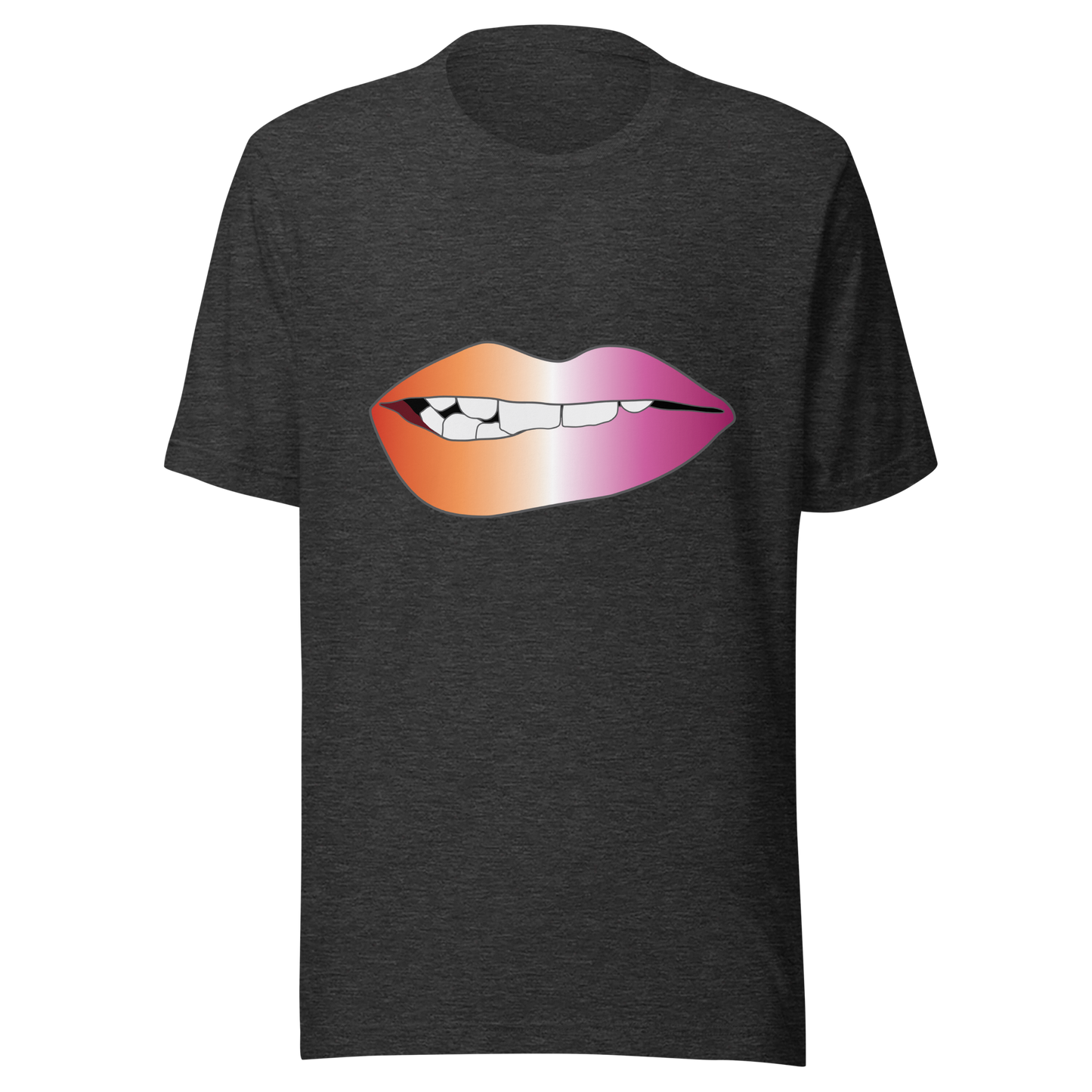 Biting Lips - Lesbian Pride - Gradient Unisex t-shirt