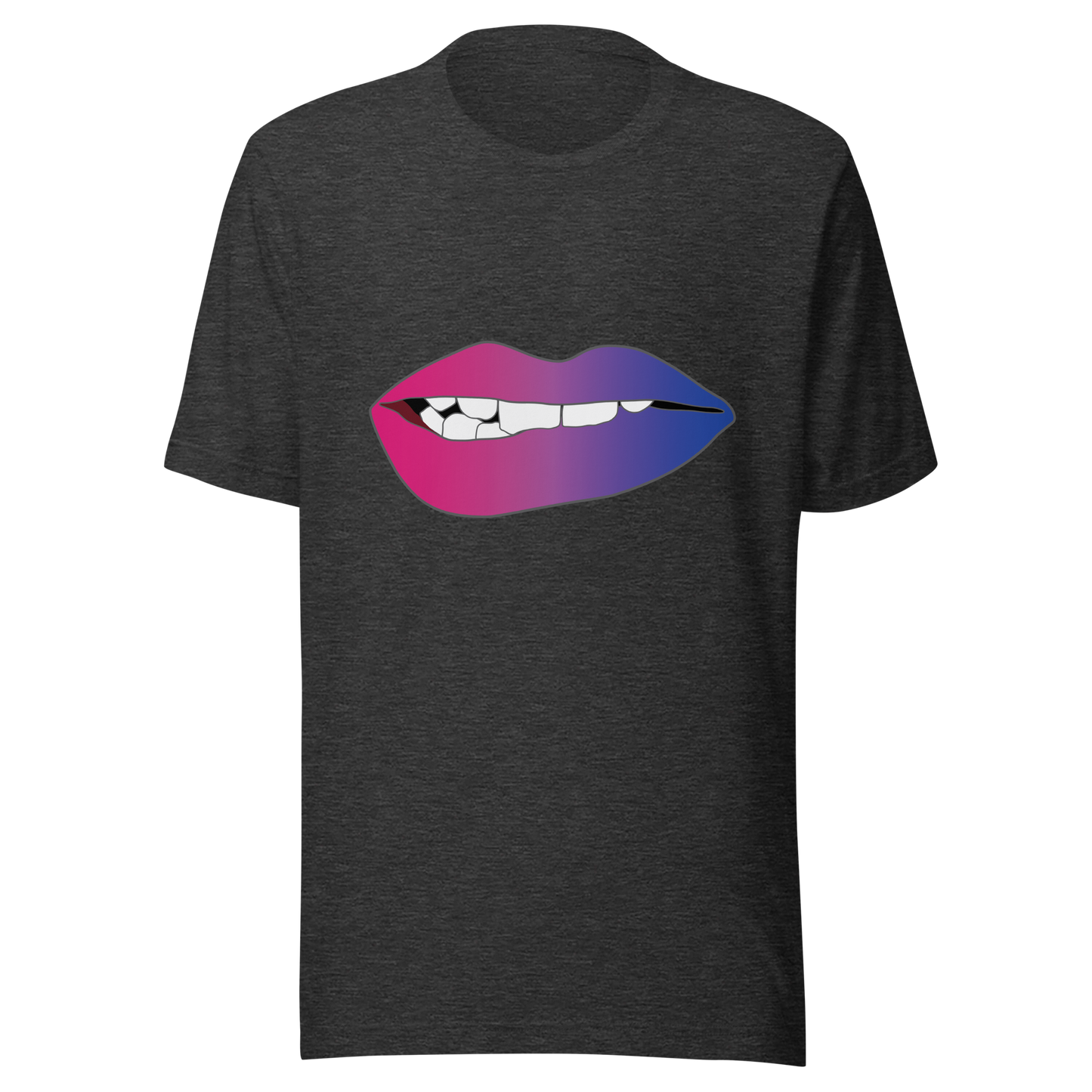 Biting Lips - Bisexual Pride - Gradient Unisex t-shirt