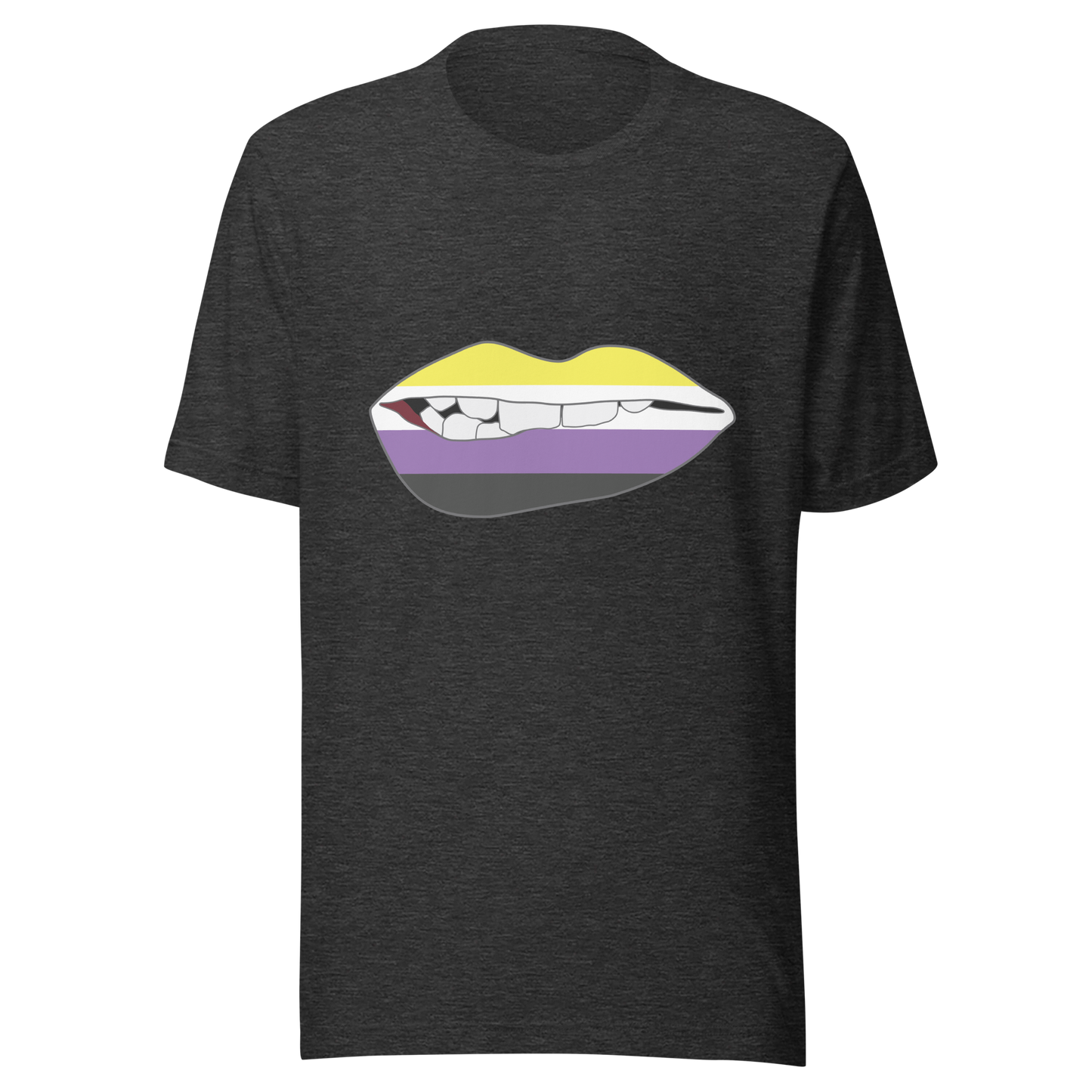 Biting Lips - Non-binary Flag Unisex t-shirt