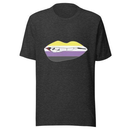 Biting Lips - Non-binary Flag Unisex t-shirt