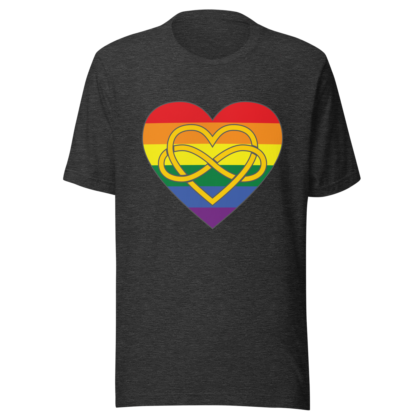 Polyamory Infinity Heart Rainbow Pride Unisex t-shirt