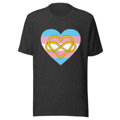 Polyamory Infinity Heart Trans Pride Unisex t-shirt